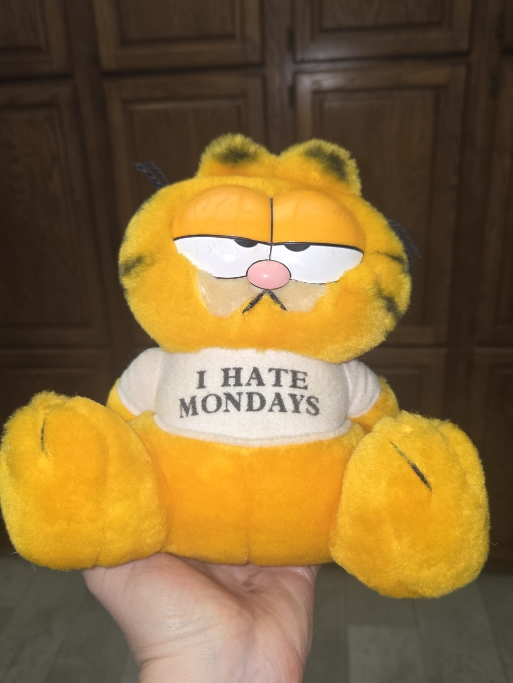 Vintage Garfield I Hate Mondays Plush Dakin 1968 Stuffed Cat